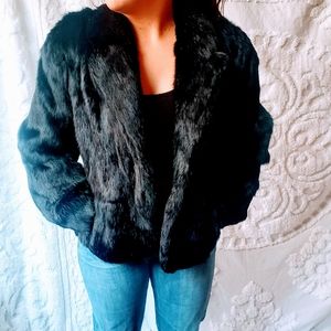 BLACK FUR JACKET